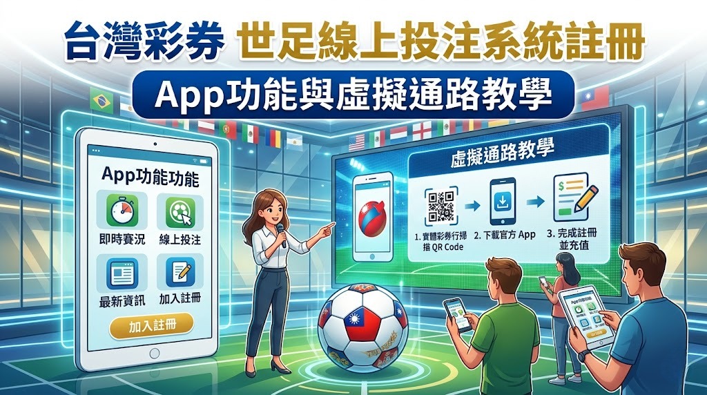 台灣彩券世足線上投注系統註冊:App功能與虛擬通路教學